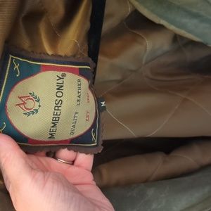 Members only leather jacket, medium